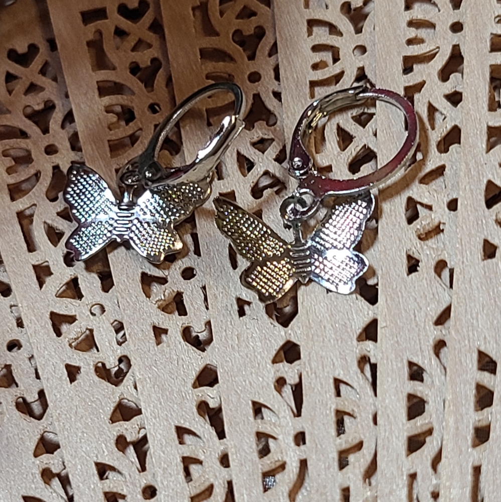Silver Butterfly Earrings